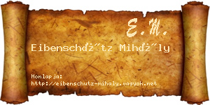 Eibenschütz Mihály névjegykártya